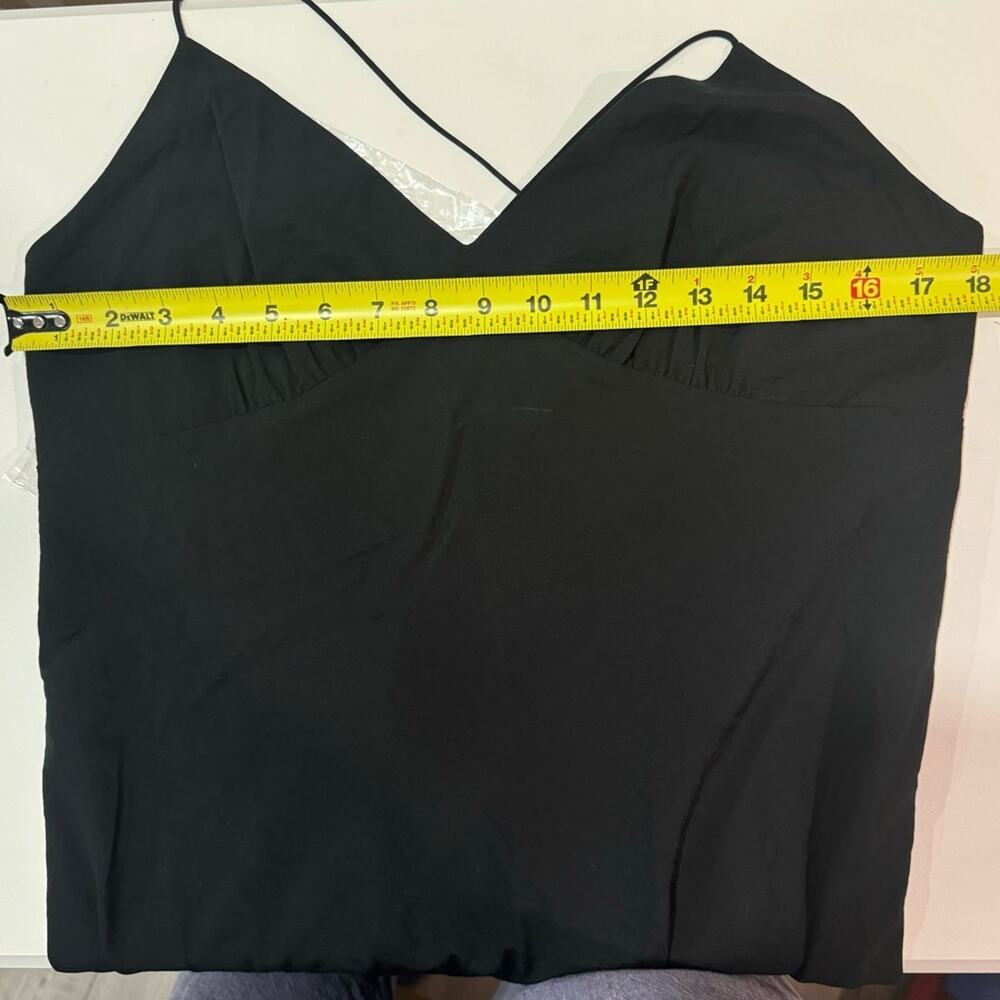 NWT Madewell The Layton Midi Slip Dress Black NK419 Minimalist Lightweight Sz 12 - Picture 8 of 10
